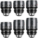 DZOFilm Pavo 2x anamorphic 6-obiettivo set 28/32/40/55/75/100mm T2.1 - Neutral Coating - PL&EF attacco (metric)