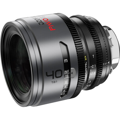 DZOFilm Pavo 2x anamorphic 6-obiettivo set 28/32/40/55/75/100mm T2.1 - Neutral Coating - PL&EF attacco (metric)