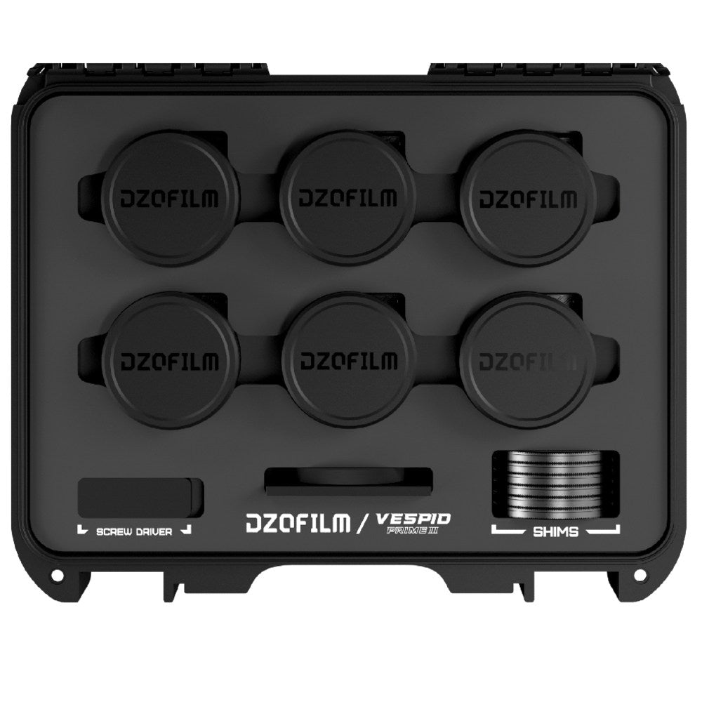 DZOFILM Vespid Prime 2 18/24/35/50/85/105mm T1.9 PL con Custodia (meter scale)