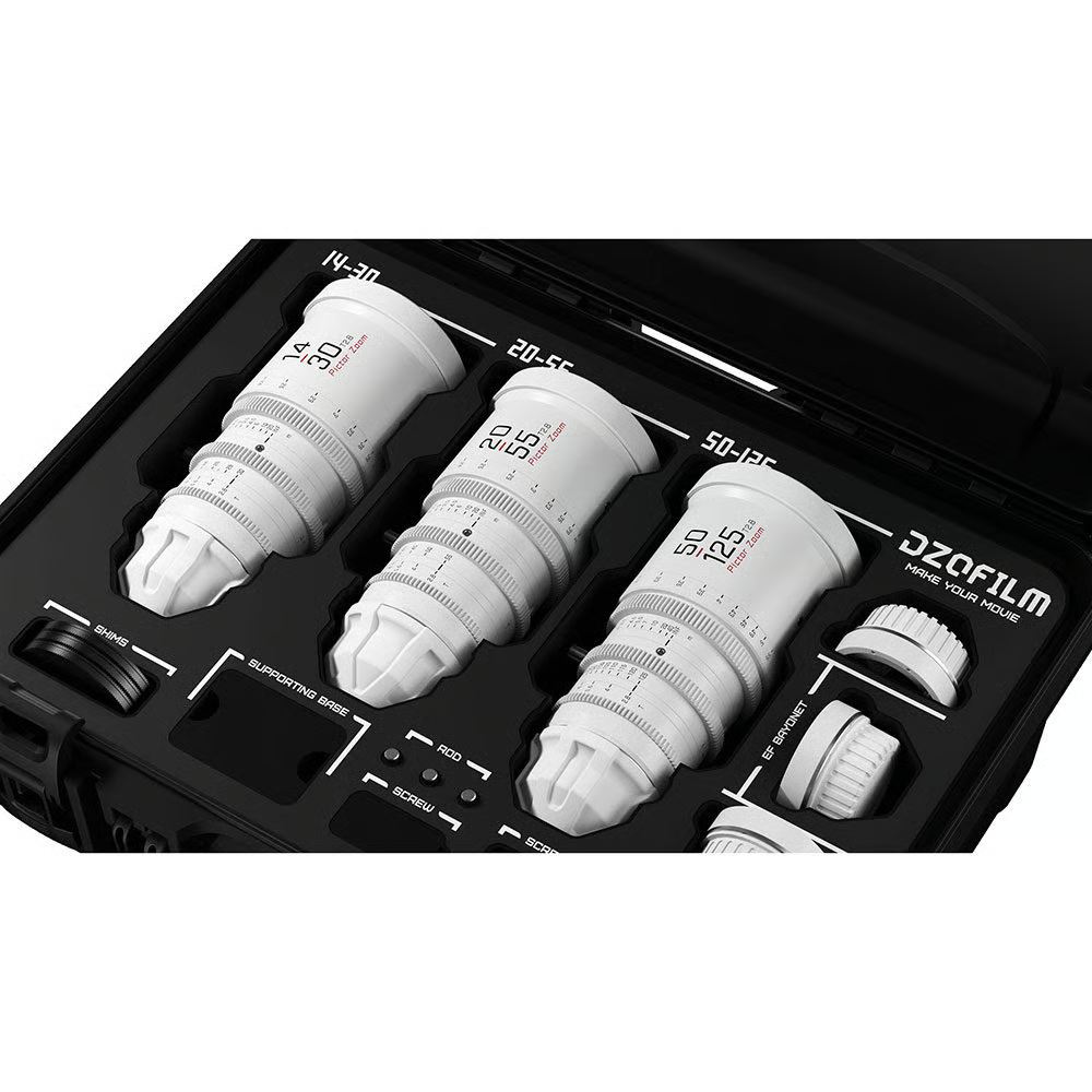 DZOFilm Pictor Zoom Bundle 14-30/50-125/20-55 T2.8 – Bianco