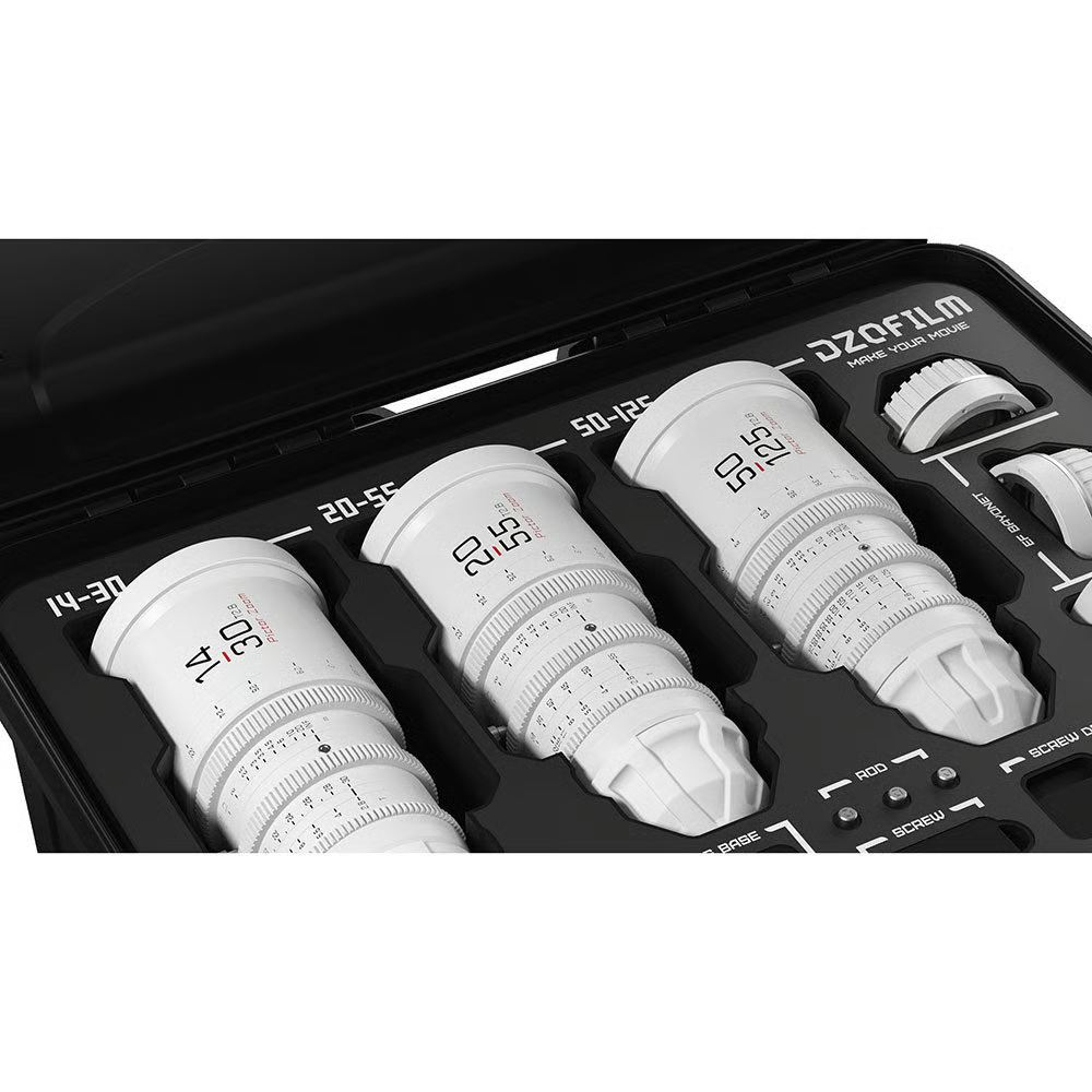 DZOFilm Pictor Zoom Bundle 14-30/50-125/20-55 T2.8 – Bianco