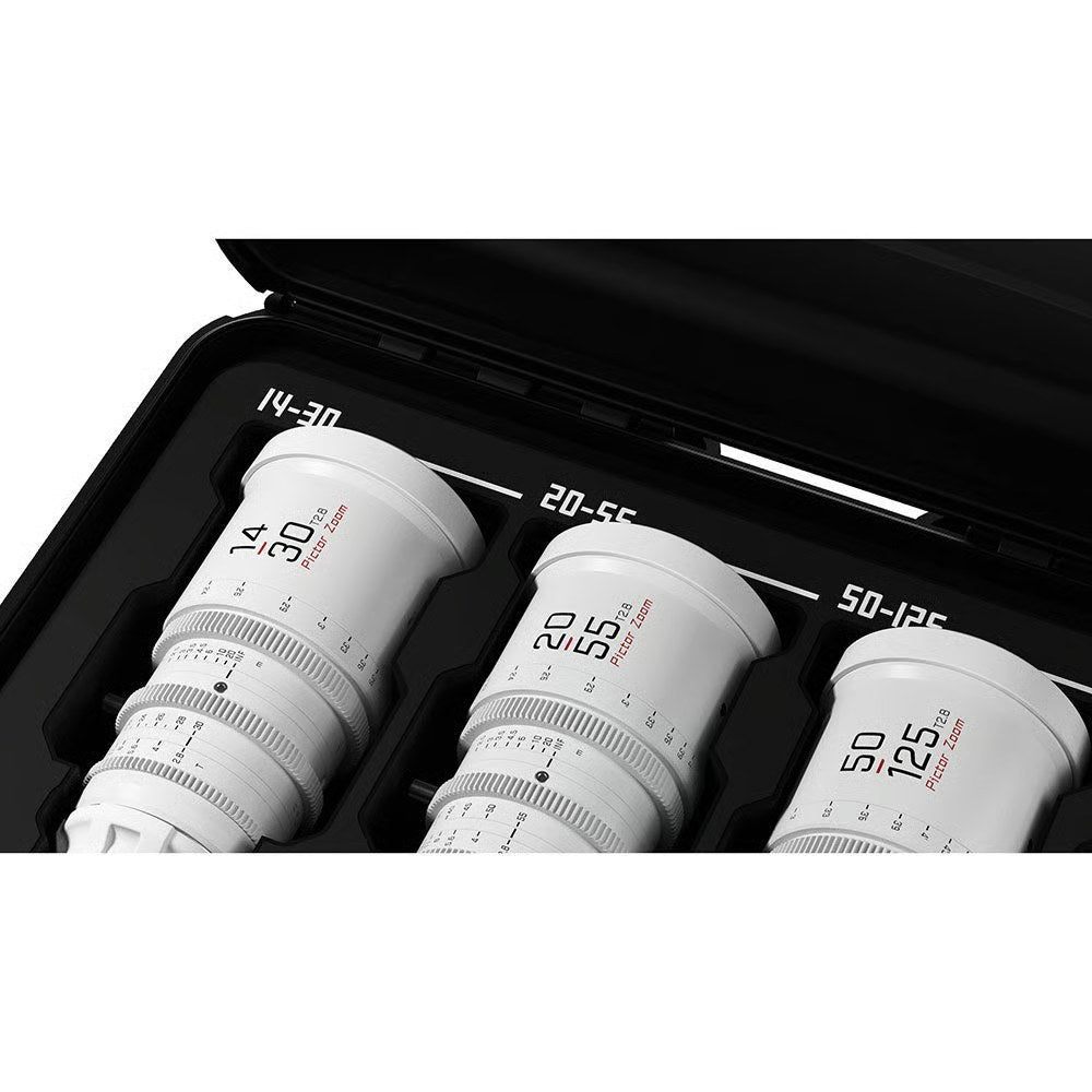 DZOFilm Pictor Zoom Bundle 14-30/50-125/20-55 T2.8 – Bianco