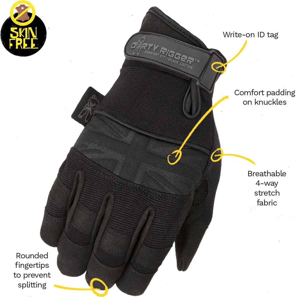 Dirty Rigger Comfort Fit Rigger Glove Black Edition M