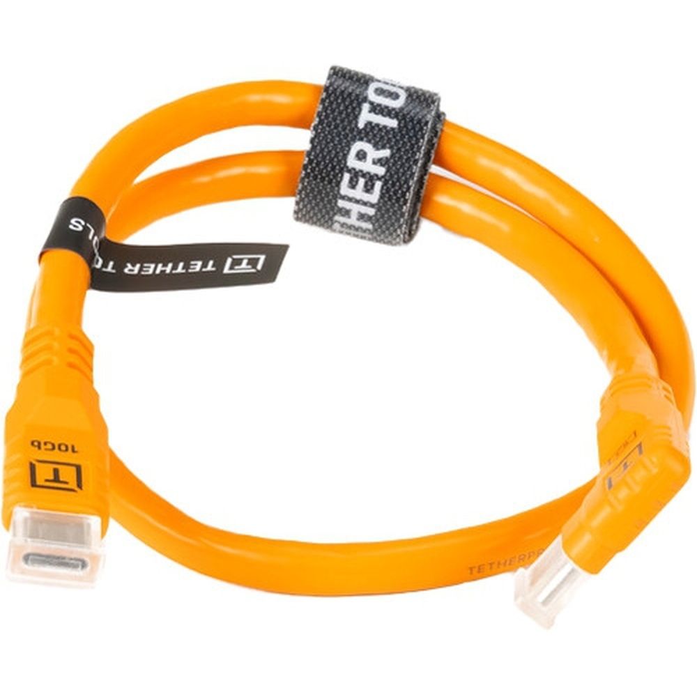 Tether Tools TetherPro Optima 10G USB-C, 51 cm (adattatore da dritto ad angolo retto) arancione