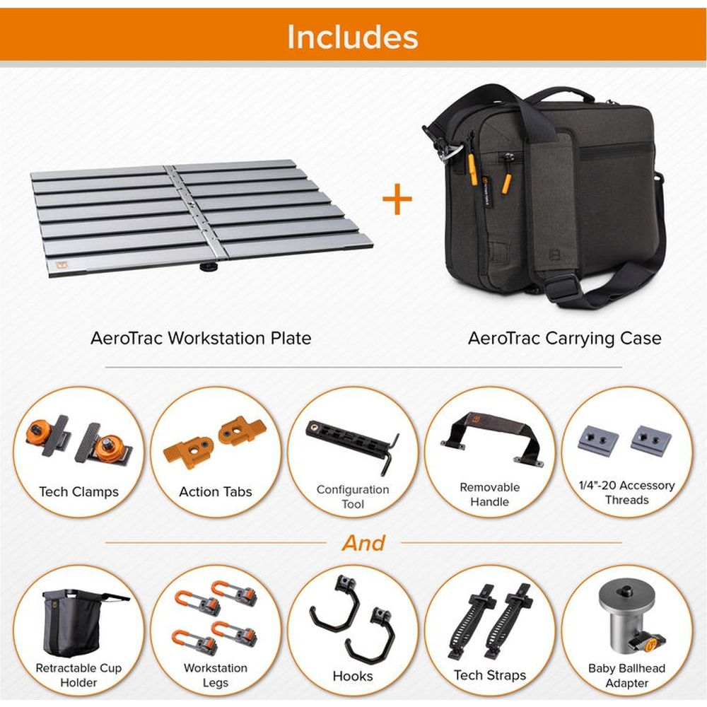 Kit professionale per postazione di lavoro AeroTrac di Tether Tools