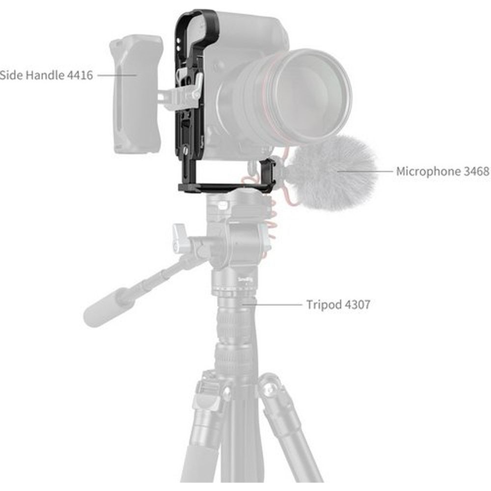 Piastra di montaggio a L SmallRig 4983B per Canon EOS R5 Mark II