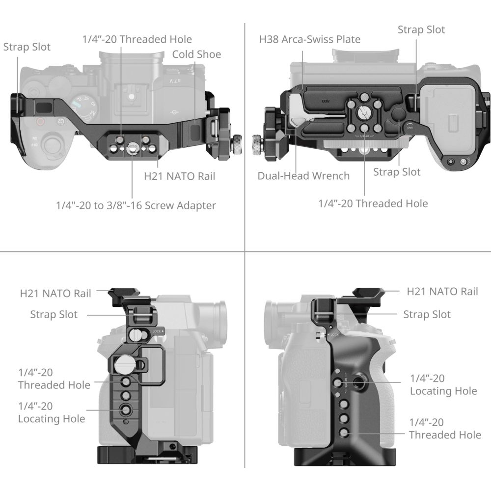 Kit gabbia SmallRig 6027 "HawkLock" per Sony Alpha 7 V / 7R V / 7 IV