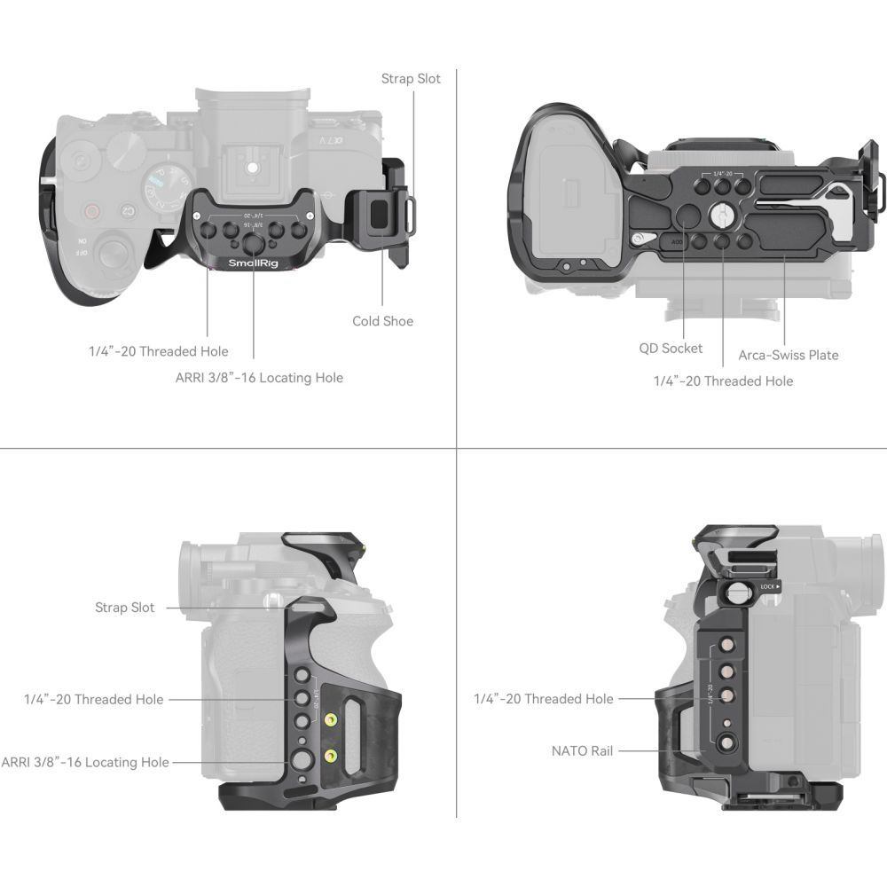SmallRig 6029 "Rhinoceros" Gabbia per Sony Alpha 7 V / 7R V / 7 IV