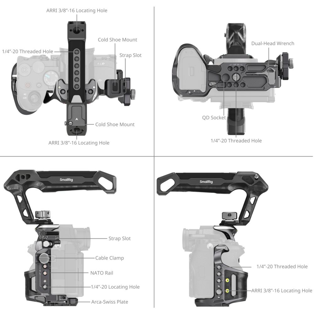 Kit gabbia SmallRig 6030 "Rhinoceros" per Sony Alpha 7 V / 7R V / 7 IV