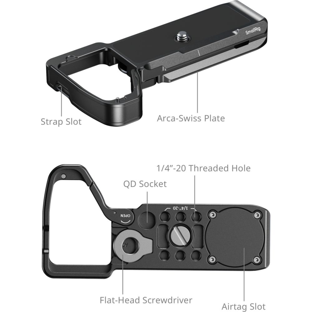 SmallRig 6033 Baseplate con slot AirTag per Sony Alpha 7 V / 7R V / 7 IV