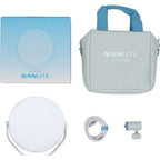 Nanlite Miro 30c Pannello luminoso rotondo a LED a colori (blu menta)