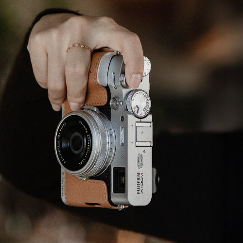 PGYTECH Leather Camera Case for Fujifilm X100VI – Clay Brown