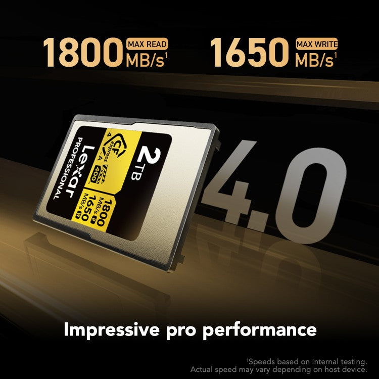 Lexar Pro Oro 2TB 4.0 CFexpress Type A VPG400 - R1800/W1650 MB/s