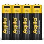 Aqiila AA USB-C Rechargable Battery 1.5V 2000mAh Li-Ion (4x)