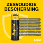 Aqiila AA USB-C Rechargable Battery 1.5V 2000mAh Li-Ion (4x)