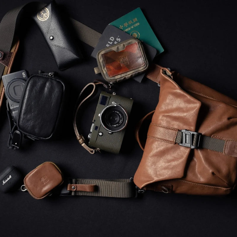 Wotancraft Pilot Travel Camera Bag 3,5L – Pelle Marrone