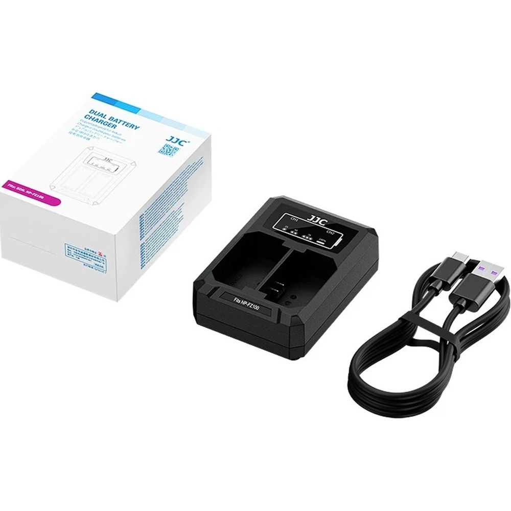 JJC Sony DCH-FZ100TC USB-C Dual Battery Charger (for Sony NP-FZ100)