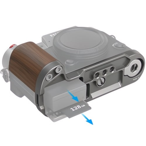 SmallRig Impugnatura in Legno a L - Fujifilm X-T50 - Charcoal Argento