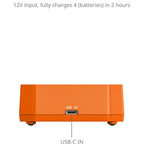 Caricabatterie per batteria a quattro canali per fotocamera SmallRig 5749 per NP-FW50