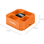 Caricabatterie per batteria a quattro canali per fotocamera SmallRig 5749 per NP-FW50