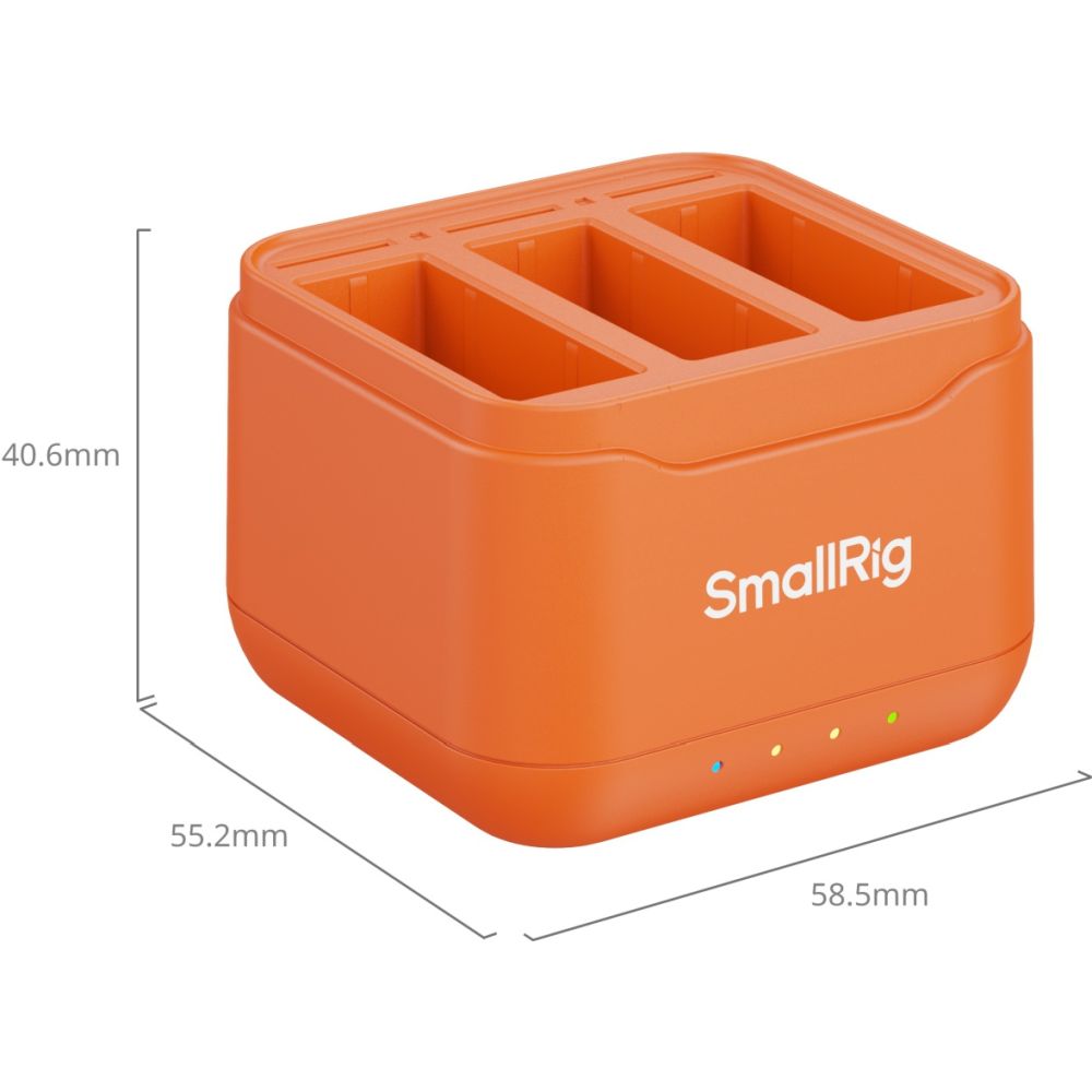 Caricabatterie per fotocamera SmallRig 5921 per DJI Action 6 / Action 5 Pro / Osmo 360