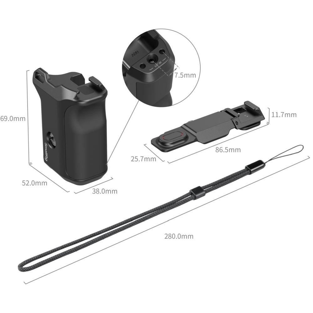 SmallRig 6259 Maniglia per DJI Osmo Action 6 gabbie (5888/5887)