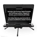 Teleprompter Mobile Fortinge MIA-XL per DSLR, Smartphone e PC