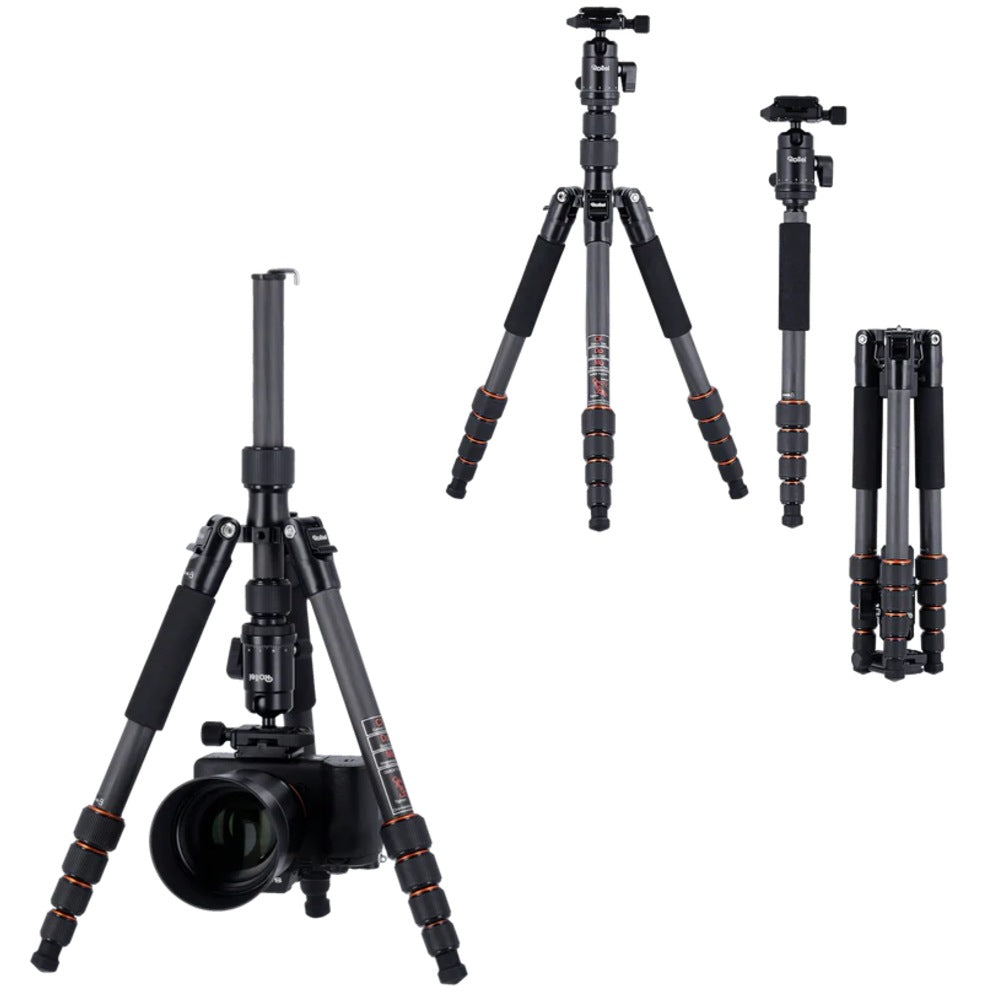 Rollei Compact Traveler No.1 Carbon Tripod Travel Tripod V2 - Black