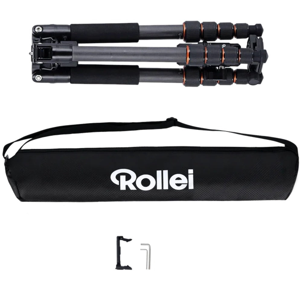 Rollei Compact Traveler No.1 Carbon Tripod Travel Tripod V2 - Black