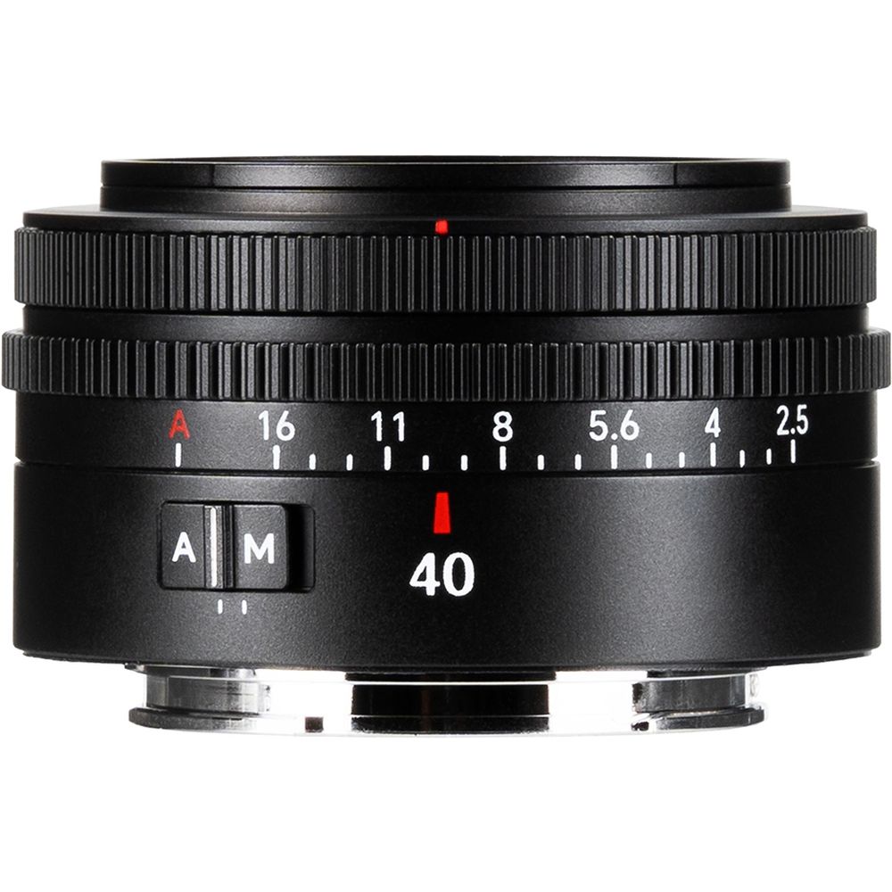 Obiettivo 7Artisans AF 40mm f/2.5 con attacco Sony E, colore nero.