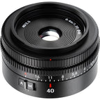 Obiettivo 7Artisans AF 40mm f/2.5 con attacco Sony E, colore nero.