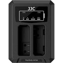JJC Nikon DCH-EL14TC Caricabatteria doppio USB-C (per Nikon EN-EL14/EN-EL14A)