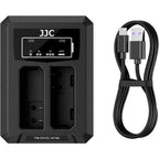 JJC Nikon DCH-EL14TC Caricabatteria doppio USB-C (per Nikon EN-EL14/EN-EL14A)