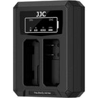 JJC Nikon DCH-EL14TC Caricabatteria doppio USB-C (per Nikon EN-EL14/EN-EL14A)