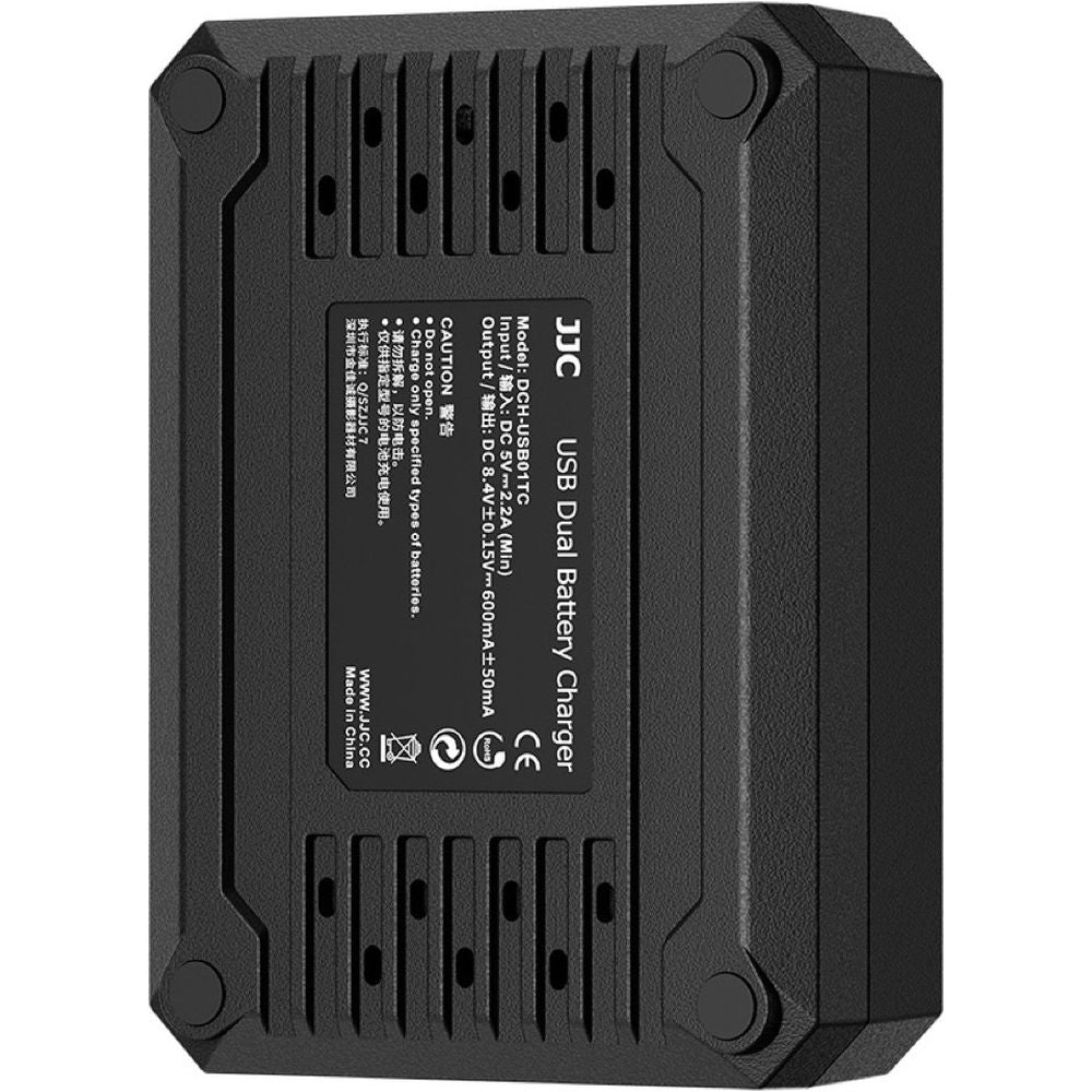 JJC Nikon DCH-EL14TC Caricabatteria doppio USB-C (per Nikon EN-EL14/EN-EL14A)