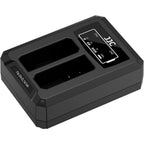 JJC Nikon DCH-EL14TC Caricabatteria doppio USB-C (per Nikon EN-EL14/EN-EL14A)