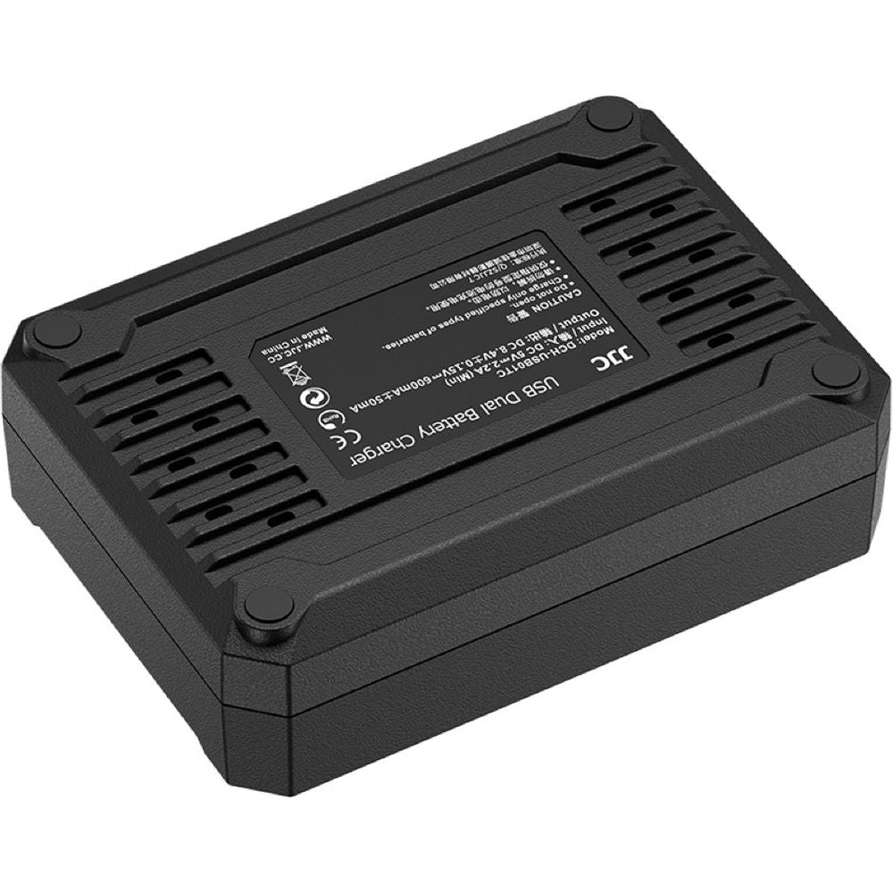 JJC Nikon DCH-EL14TC Caricabatteria doppio USB-C (per Nikon EN-EL14/EN-EL14A)
