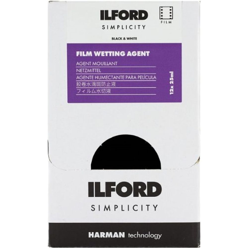 Ilford Simplicity Agente bagnante per rivenditori di pellicole cinematografiche x 12 bustine