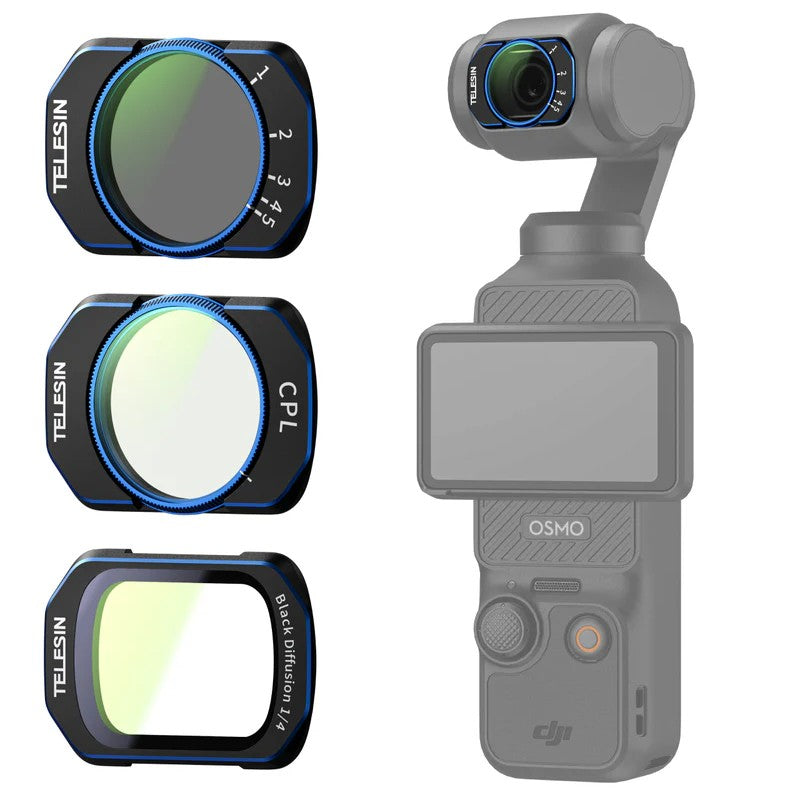 Telesin CPL/VND2-32/Black Mist Filter Kit for DJI Osmo Pocket 3