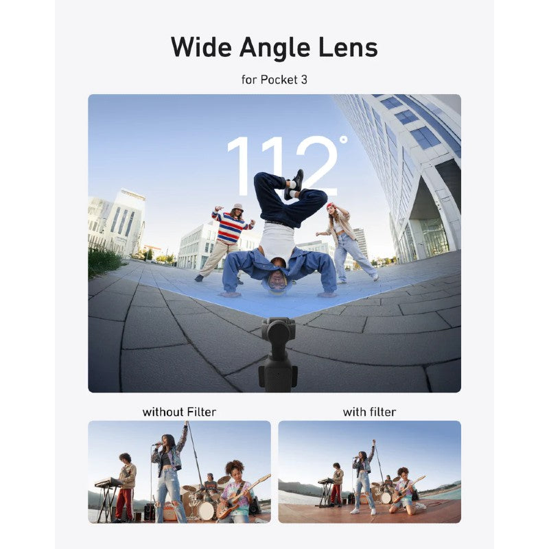 Telesin Obiettivo grandangolare 0.72x per DJI Osmo Pocket 3