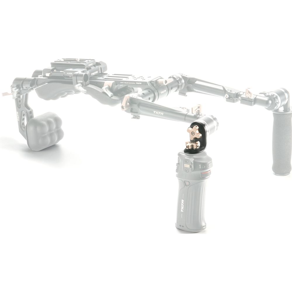 Adattatore a rosetta ad angolo retto Tilta da 1/4"-20 con perni di posizionamento - Nero