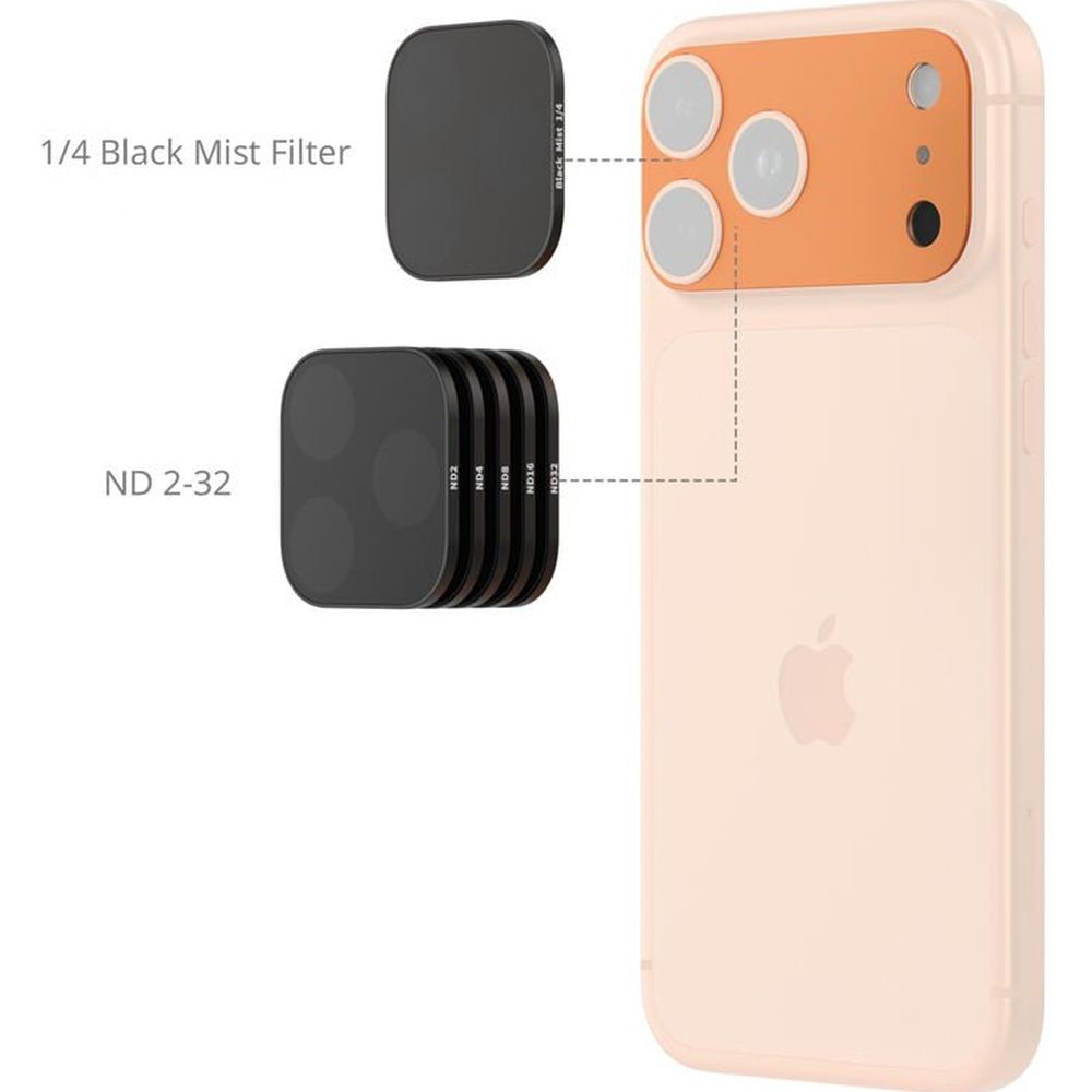 Kit di filtri SmallRig 6076 Square ND e Black Mist per iPhone 17 Pro Max, blu