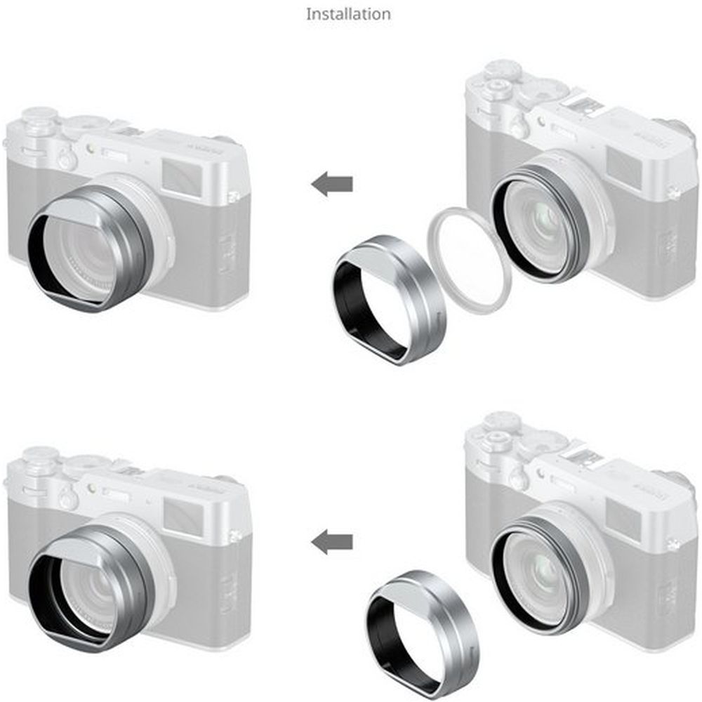 SmallRig 5849 Lens Hood for Fujifilm X100VI / X100V, silver