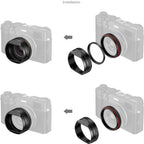 Kit filtro UV SmallRig 5850 con paraluce per Fujifilm X100VI / X100V, nero