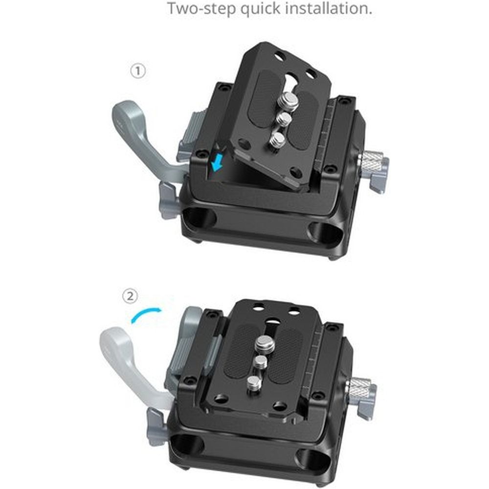 SmallRig 5366 Manfrotto-Type Mount Plate Kit with 15mm Dual Rod Clamp