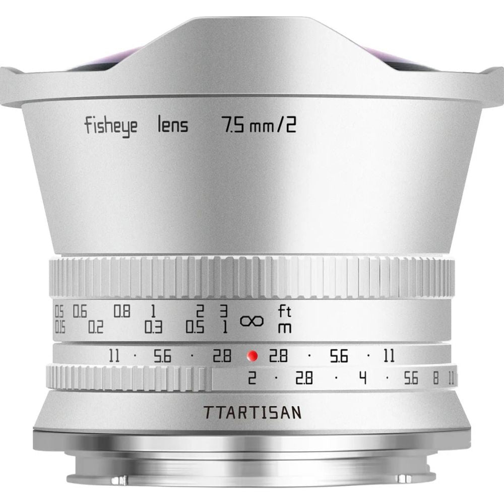 TTArtisans APS-C 7.5mm f/2.0 Nikon Z-attacco argento