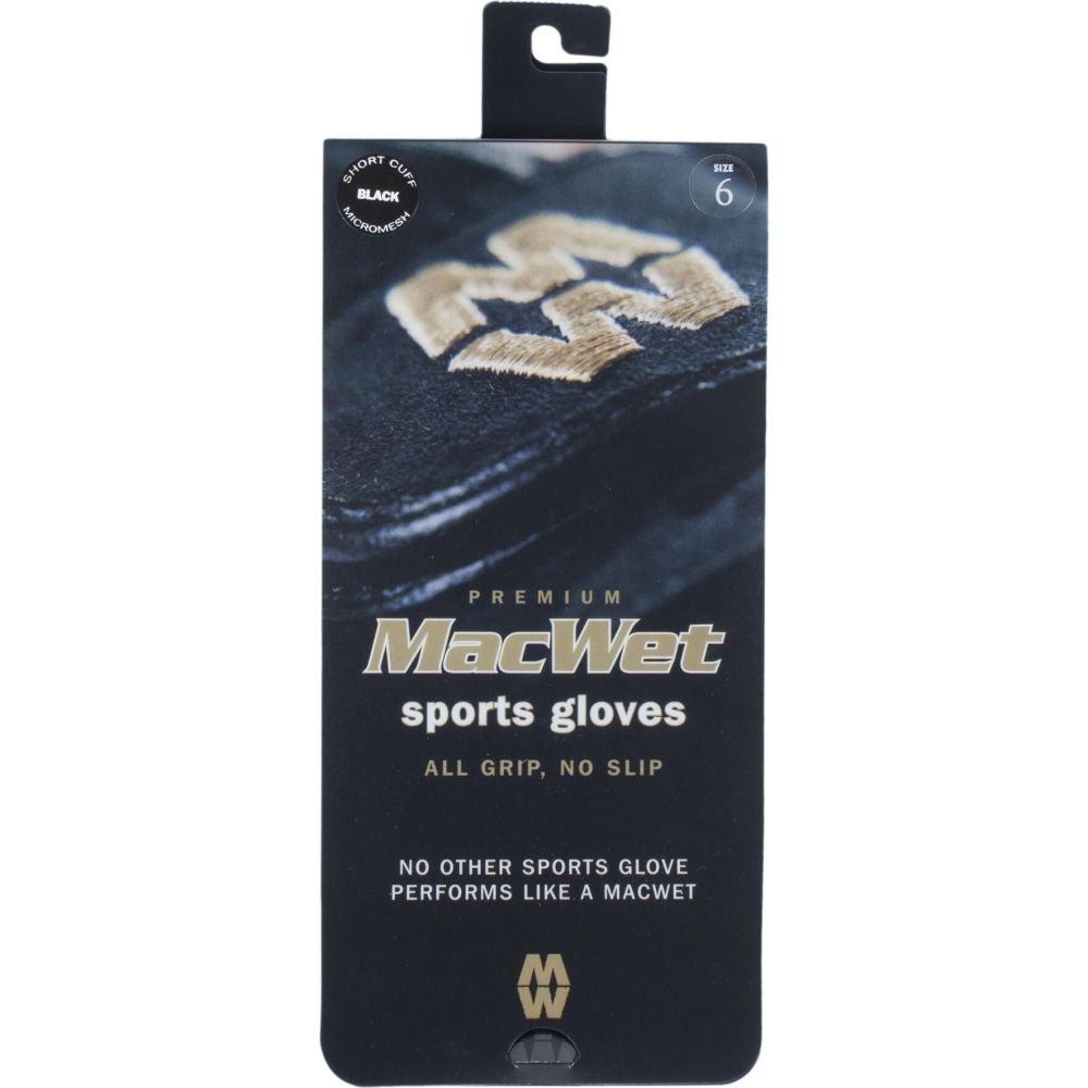 MacWet Shoot Mesh Gloves Short, Black 10cm