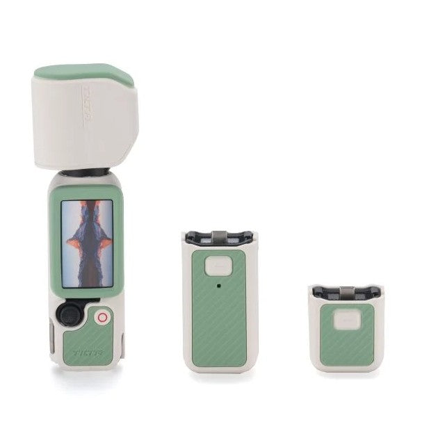 Custodia protettiva in silicone Tilta per DJI Osmo Pocket 4 Power Kit - Bianco celadon