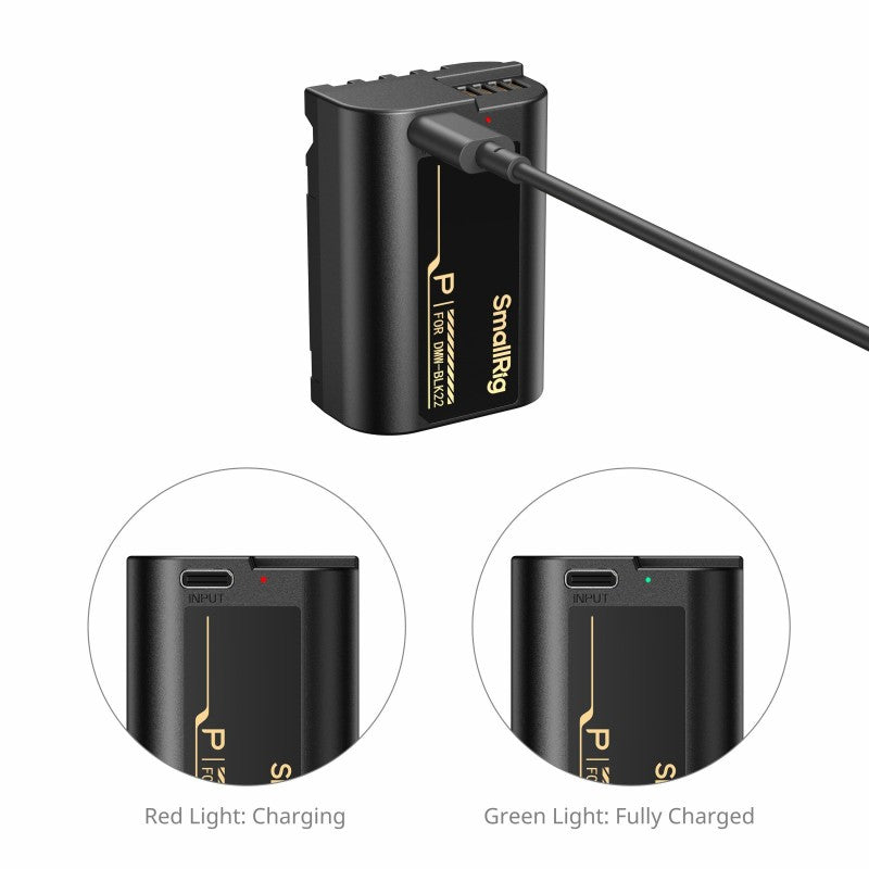 SmallRig 6098 Camera Battery with USB-C Charging for Panasonic LUMIX DMW-BLK22