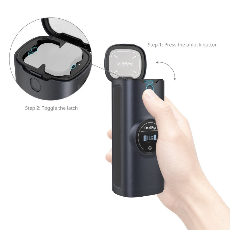 SmallRig 5108 Power Bank Caricabatterie Custodia Kit per Canon LP-E6P / LP-E6NH Fotocamera Batteries